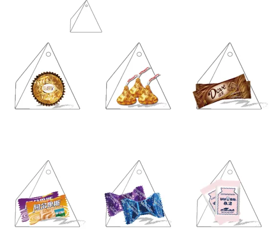 Pyramid wedding candy packaging box