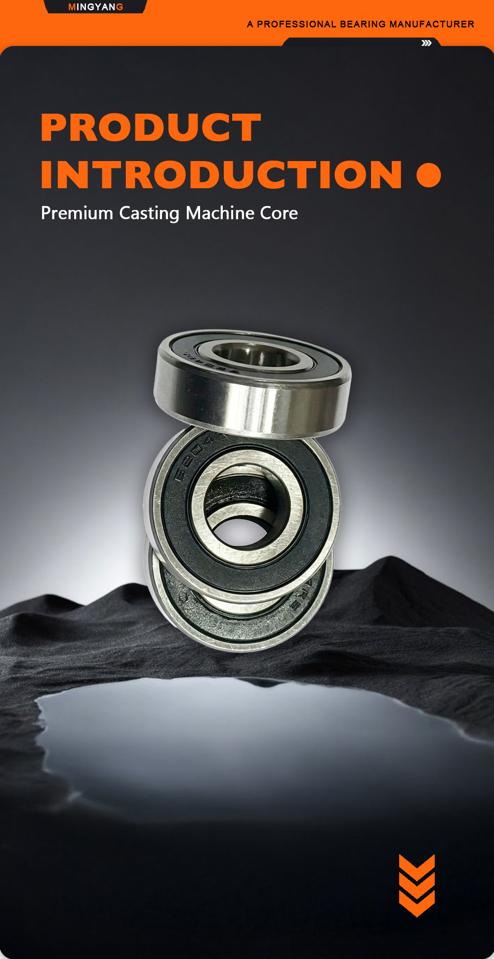 6204‑2RS Greased Radial Ball Bearing x