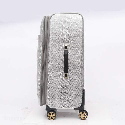 Snake Leather Travel Trolley Suitcase