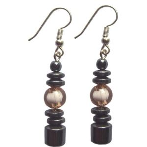 Hematite Earring With 925 Unique Silver Hook