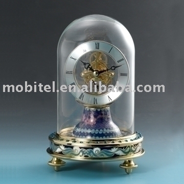 Skeleton Cloisonne Clock (M-6002)