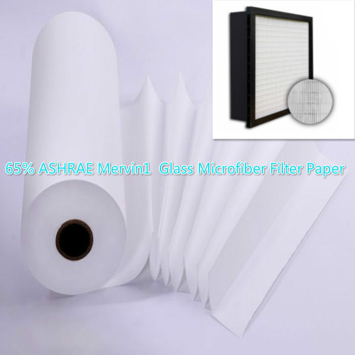 65% ASHRAE Glas Mikrofiber Filterpapper