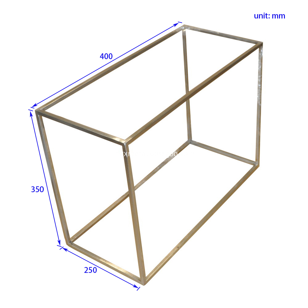 SSDT0006 8mm Stainless Square Bar Shoes Display Stand Size