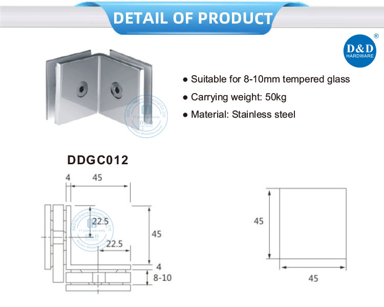 shower door clamps