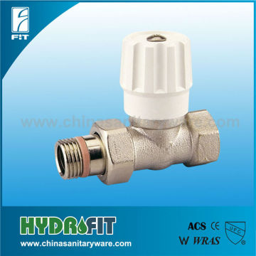 brass straight radiator valve with O-ring connection