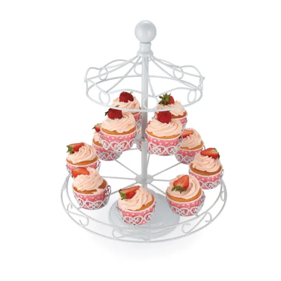 OEM Stainless Steel Chandelier Cake Stand for Wedding and Party Decor