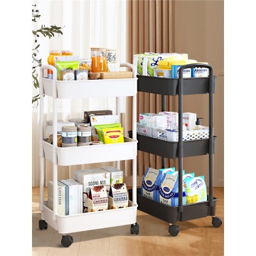 Hot Selling Plastic Mobile Storage vagn med 4 plasthjul