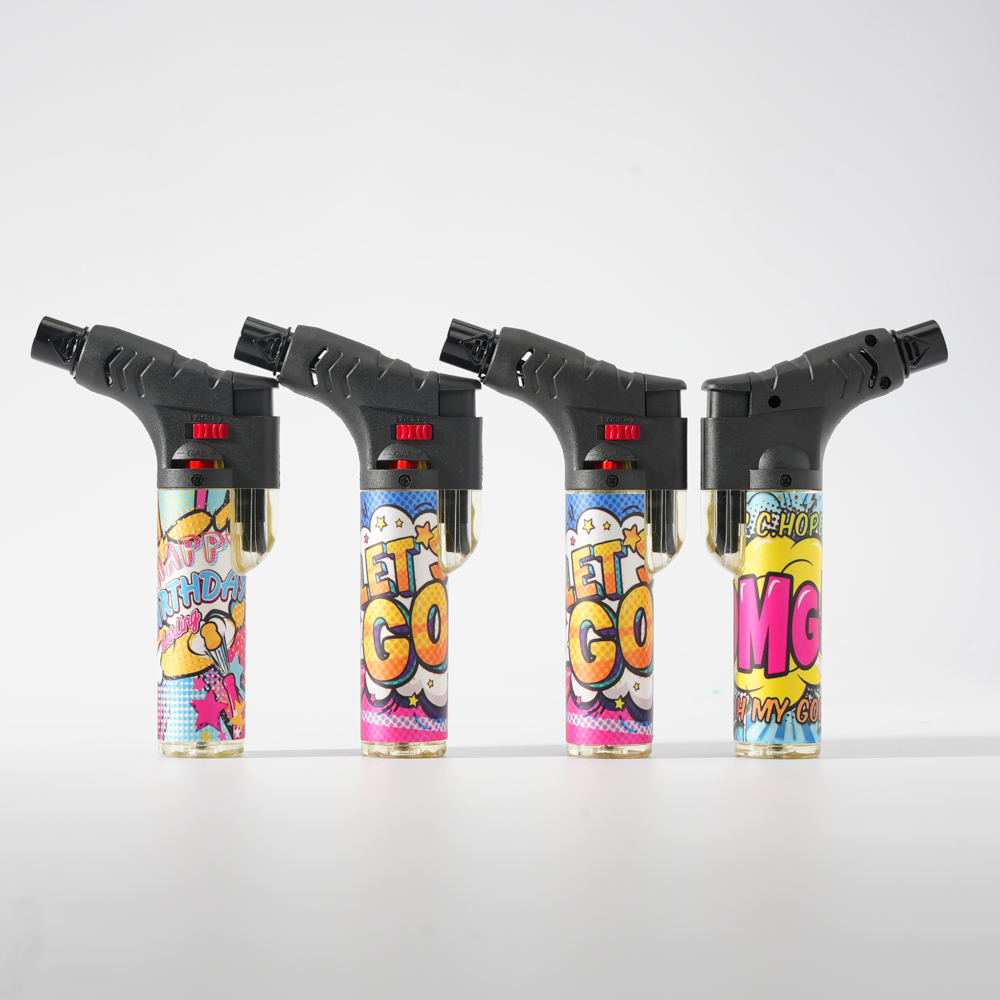 Jet Flame Fashion Torch Lighter with Safety Lock
