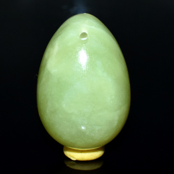 45X30mm Drilled Natural Nephrite Jade Egg Crystal Yoni Egg Ben Wa Ball for Female Kegel Exercise Body Massage Health Care