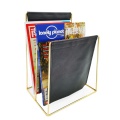 3 Layer Newspaper Storage Rack PU Leather Bookhelf Magazine Rack