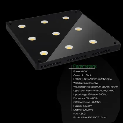CE certification hydroponics system full spectrum 270w apollo led grow lights from Panda grow