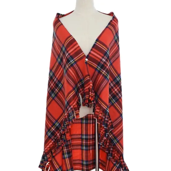 2020 women elegant winter cape plaid personalized cape shawl B urberry