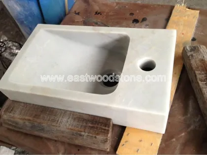 bacia de pedra branca casa de banho