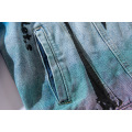 Новый дизайн мужская уличная джинсовая куртка оптом