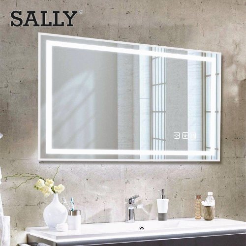 SALLY Furniture LED Espejo rectangular antiniebla impermeable