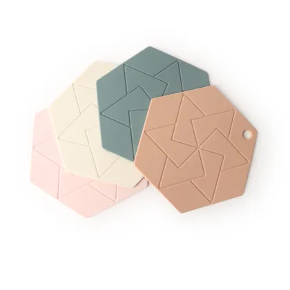 Hexagon Shape Customized Silicone Meal Mat