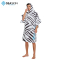 Seaskin personalizado impressão digital Microfiber adulto Surf Poncho Tonto com capuz Poncho