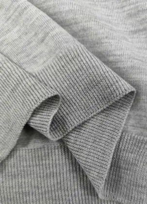 Men`s Basic Knitted Full Zip Hoodie