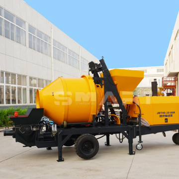 electric mobile concrete mixer pump up to 130m