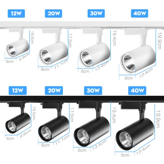 Aluminum LED Track Rail Lights: 3W to 12W, 2700K to 5000K