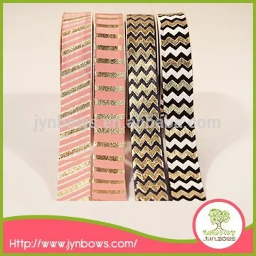 Factory wholesale price custom size grosgrain ribbon striped