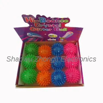 5.5cm flashing light spiky  massage ball and bouncy ball