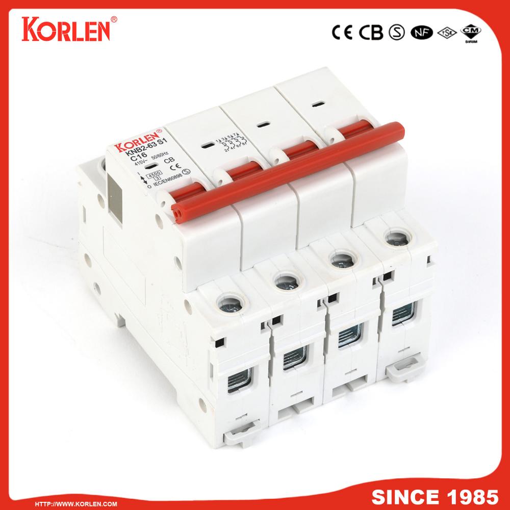 Miniature Circuit Breaker 3KA 63A SEMKO KNB2-63 4P