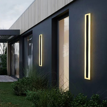 Modern 110V/220V Outdoor Linear Strip Wall Lamp | 3000K Warm White Garden Sconce