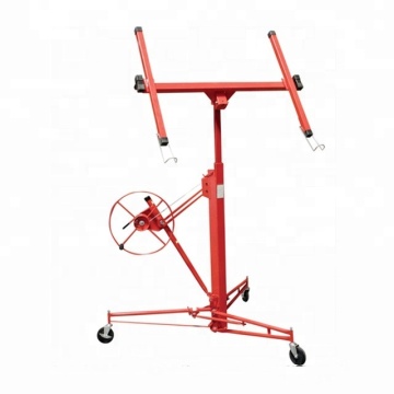 Drywall Panel Hoist Lift 16'' Jack Lifter Caster Wheel Construction Tool