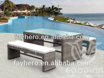 GW3198 synthetic rattan outdoor furniture dining set