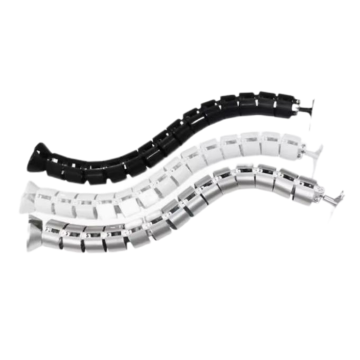 Snake-Shaped Conference Table with Flexible Groove for Wire Management