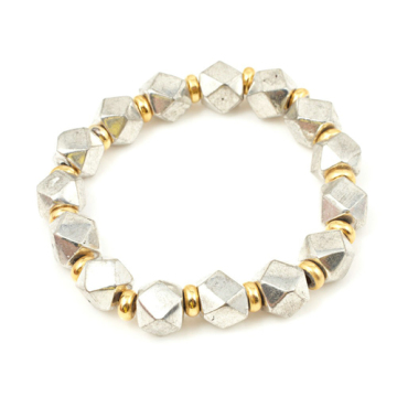 Custom fashion with fake nugget solid 18k gold bracelet 2013