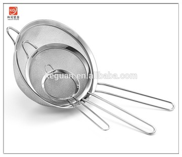 KG-0015 new design popular stainless steel wire mesh colander strainer