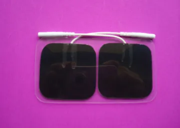 Black / White 50*50mm Square Self Adhesive Electrodes For Ems/tens, Bio-compatible Tens Unit Pads