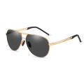 Novos óculos de sol Aviator Silver Frame Aviator para homens