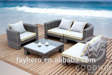 GW3066 2014 outdoor furniture round rattan sofa set