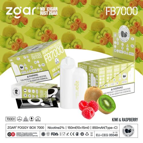 Zgar Foggy Box 7000 Vape-Kiwi et framboise jetables