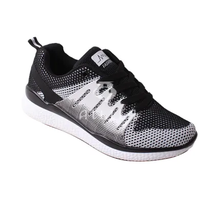 Cemented mesh cushioned athletic shoes