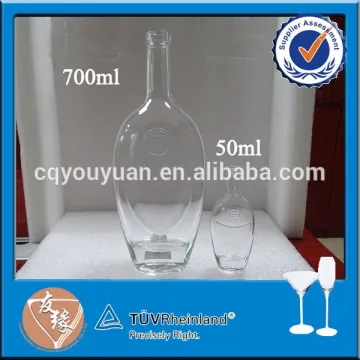 50ml 700ml whiskey crystal glass bottle with heavy base