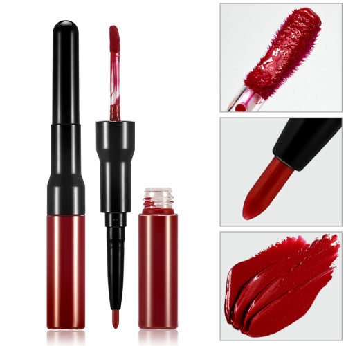 Waterdicht dubbel afgewerkt OEM matte lippenlippenpotlood