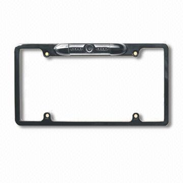 Car Reversing Camera, Built-in Swivel CCD License Plate Frame Vehicle Rear View for N/S Amercica