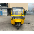 Yellow Tricycle Motorcycle with guardrail