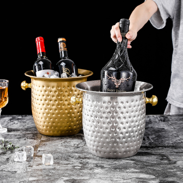 Vintage-Style Stainless Steel Trumpet Beverage Tub and Ice Bucket for Outdoor Events and Picnics