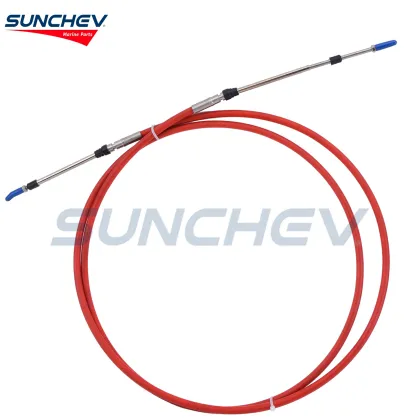 SUNCHEV Boat Throttle Control Cable 7 Feet(Red) For Universal