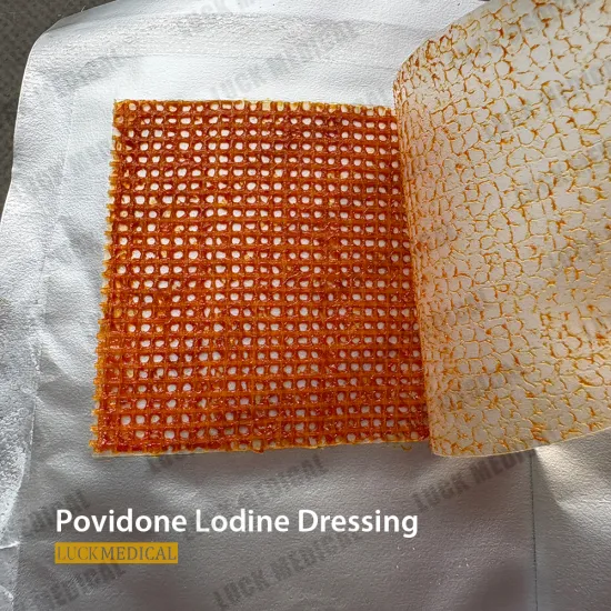 Disposable Wound Dressing Povidone Iodine Gauze 5X5cm