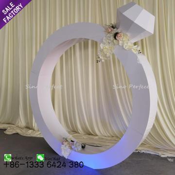 Sinoperfect Wholesale Wedding White Round Acrylic Backdrop