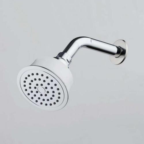 Cabezal de ducha de techo de lluvia fija de baño superior de plástico blanco ABS de 9 pulgadas con bola giratoria