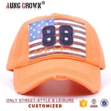 Fashion 6 panels custom neon distressed baseball caps wholesale
