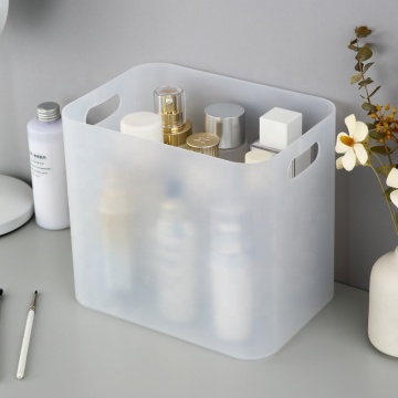 Boîte de rangement en plastique empilable - Solution domestique organisatrice de maquillage PP durable polyvalent