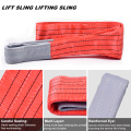 5 Ton Capacity 5M Or OEM Length 150MM Width Lifting Cheap Price 5T Webbing Sling Belt Red Color Safety Factor 8:1 7:1 6:1